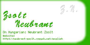 zsolt neubrant business card